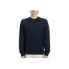 Solid Logo Crew Neck Long Sleeve Sweatshirt Men Sweatshirt Navy-Blue K1S156100023S0121-V0020