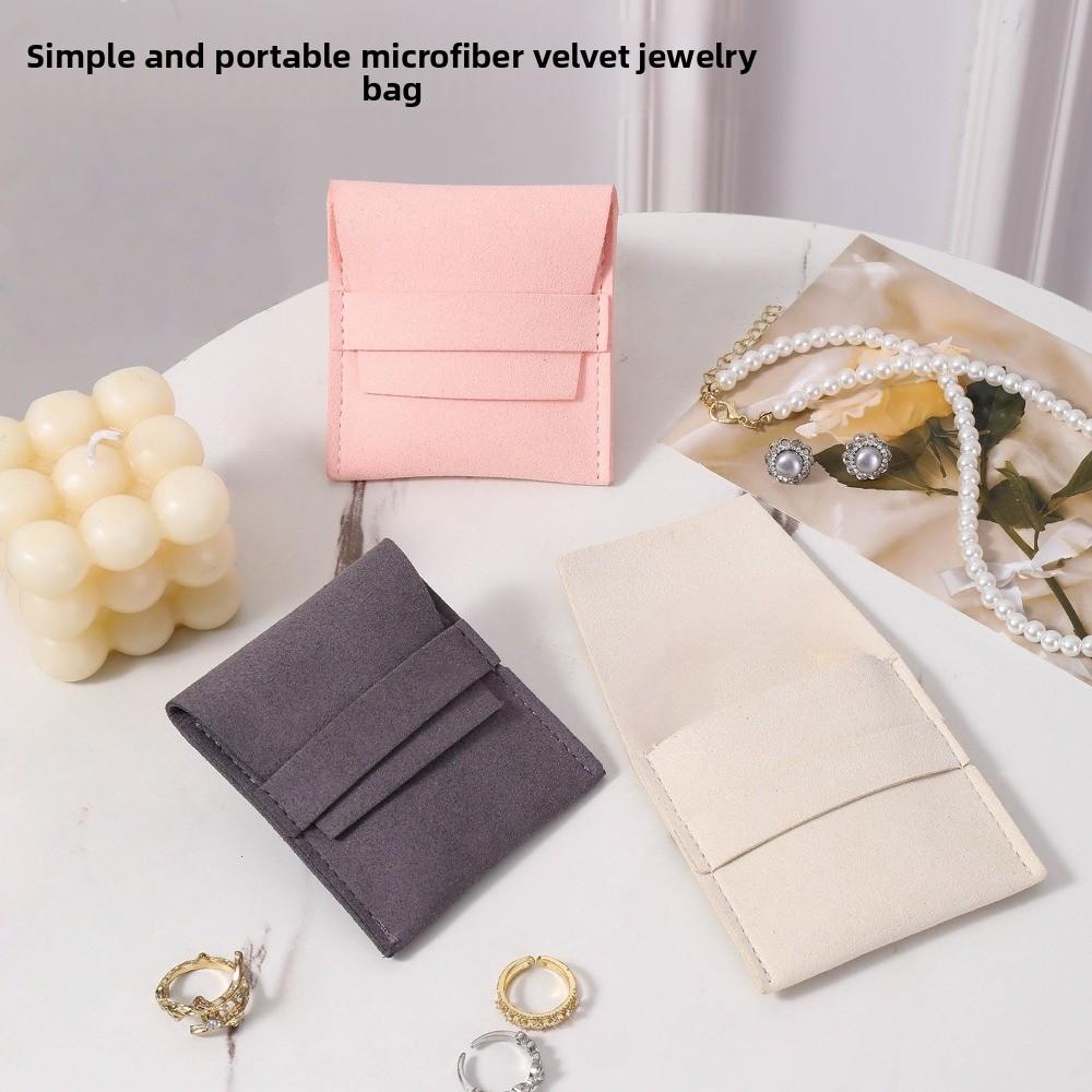 Small Necklace Ring Packing Bag Microfiber Velvet Earrings Organizer  Gifts