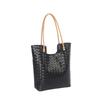 Bolso de Hombro de Cuero Vacuno para Mujer Bolso de Hombro Moda Femenina Sencillo Práctico Cuero Suave Patrón Tejido Prensado Cuero Suave Bolso de Compras