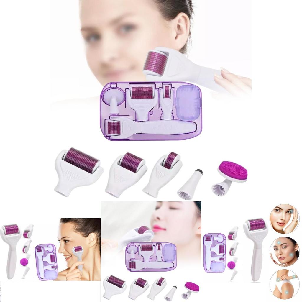 Versatile Drs4 4-in-1 Microneedle Set For Facial Care With Home Beauty Tools