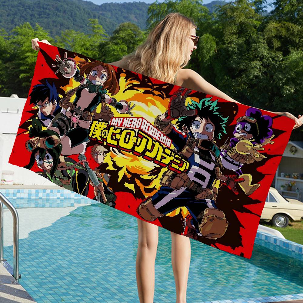 Anime M-My Hero Academia Microfiber Printed Beach Towel Mountain Climbing Yoga Beach Swimming Running Absorbent Soft Towel