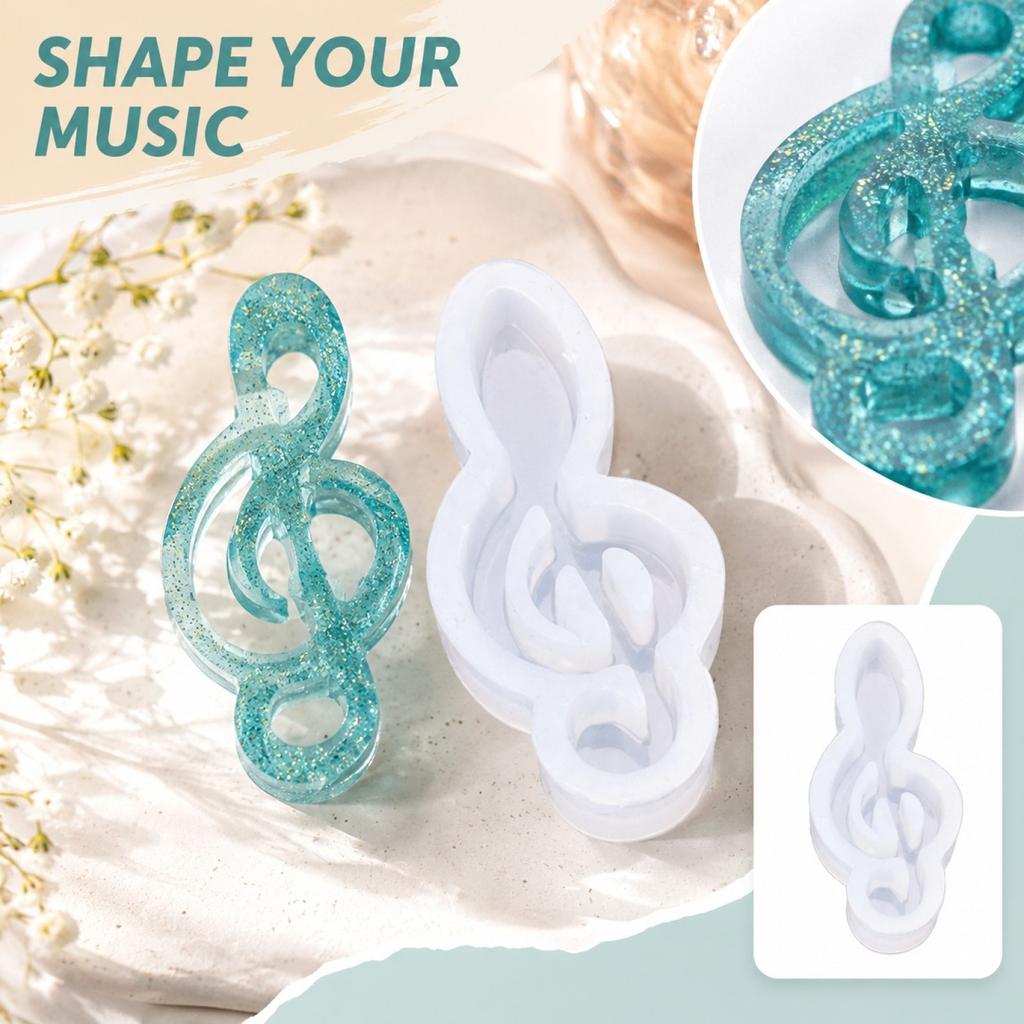 Silicone for Resin Casting - Musical Note Shape, Epoxy Resin for DIY Jewelry Making