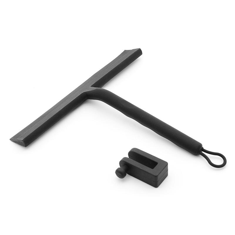 Silicone Glass Squeegee with Hook for Bathroom and Window Cleaning