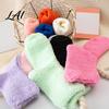 Warm Bedding Accessories for Feet 6 Pairs Thickened Plush Socks Men Winter Solid Color Fuzzy Socks Soft House Slippers Breathable Footwear,