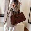 Korean Style Suede Shoulder Bag Tote Bag Underarm Packs Casual Matte PU Handbag  Girls