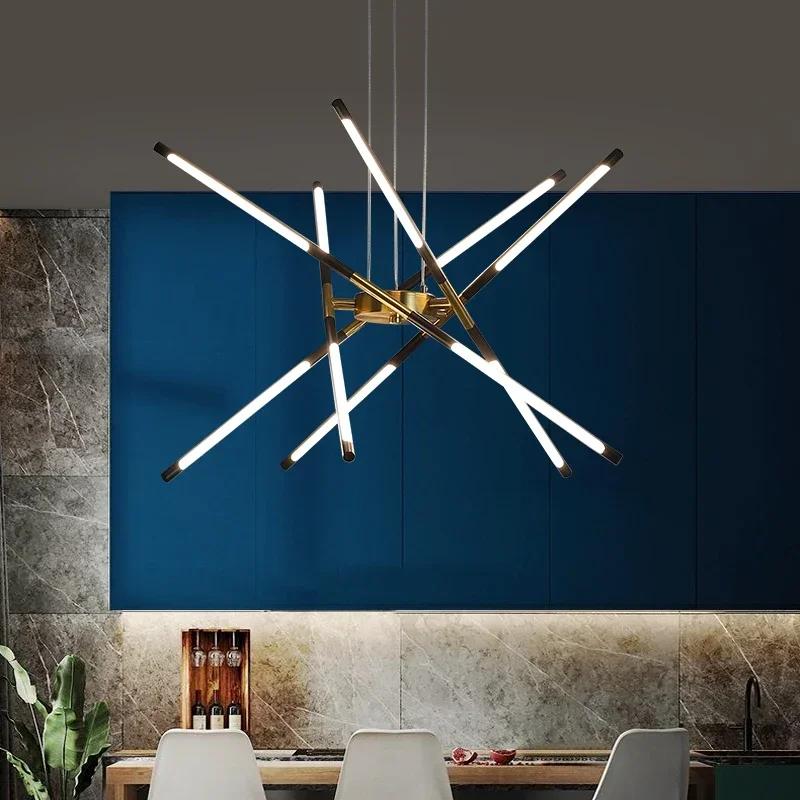 Modern Minimalist Living Room Pendant Lamp Creative Restaurant Bar Chandelier Luxury Bedroom Study Lights Combination Luminaire