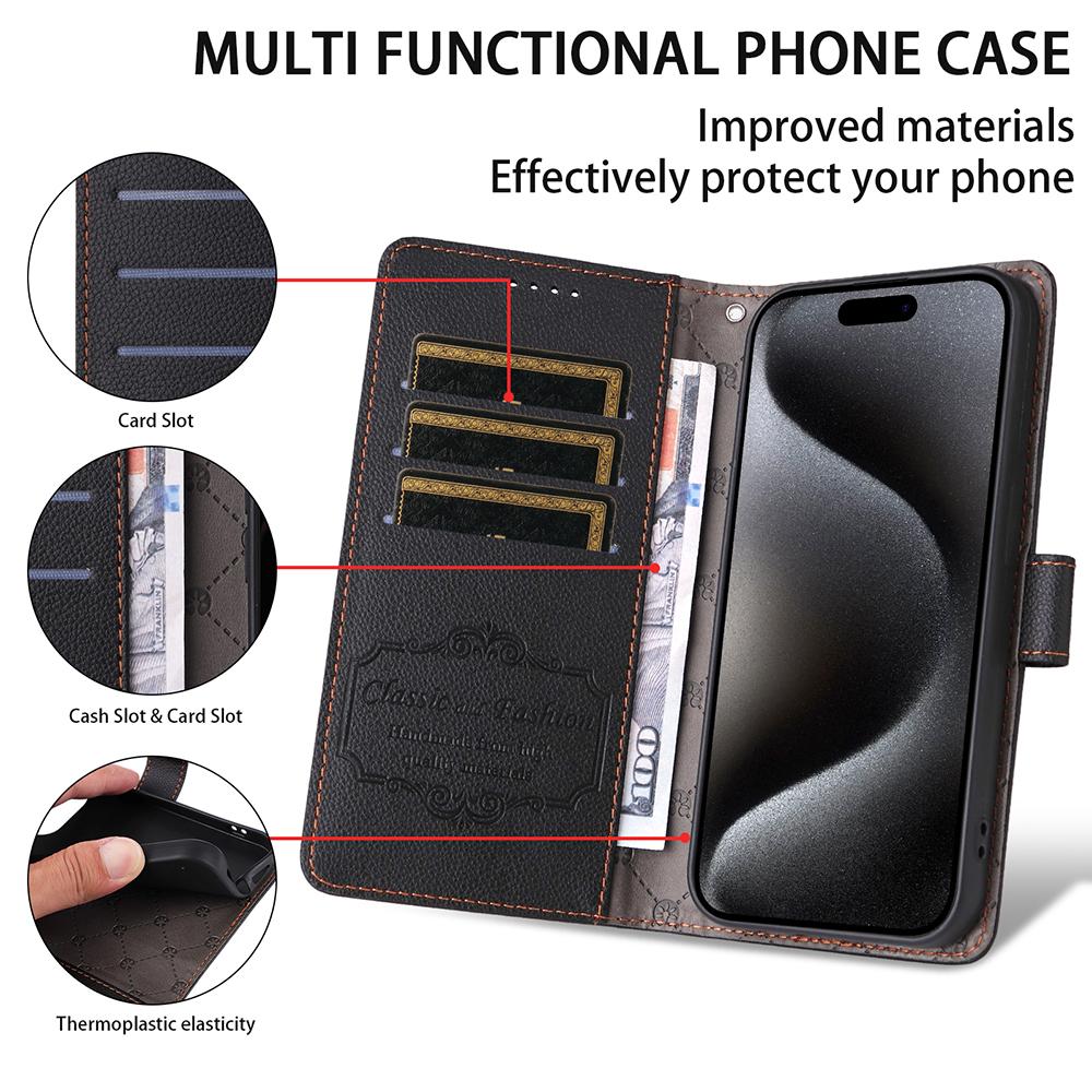 Leather RFID Protect Cover For Google Pixel 8 9 10 Pro XL 8A 9A Stand Flip Phone Wallet Case With Card Holder