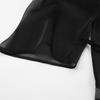 Black Mesh Turn-Down Collar Puff Sleeve Women's Shirt - 2025 New European & American Autumn Fashion