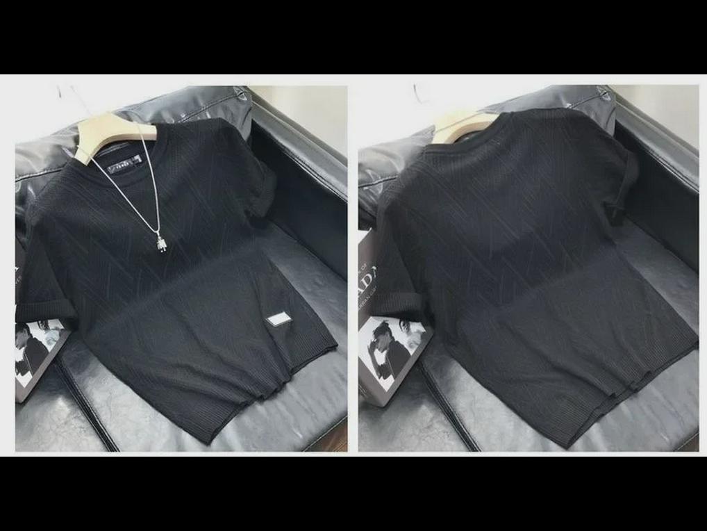 Trendy Men's Slim-Fit Jacquard Knit Sweater with Inner T-Shirt - Lightweight, Short-Sleeved Design