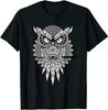 Men's and Women's T-shirts NEW LIMITED Owl Mandala Night Premium Gift Idea Tee T-Shirt S-3XL