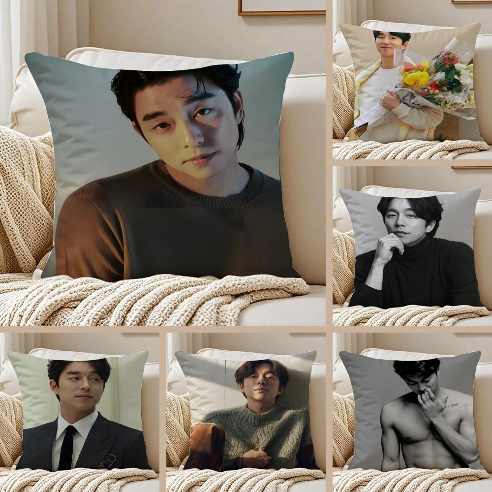 gGong Yoo Korean Star Cushion Cover Pillowcase Antidustmite living Room Sofa Decor Cushion Room