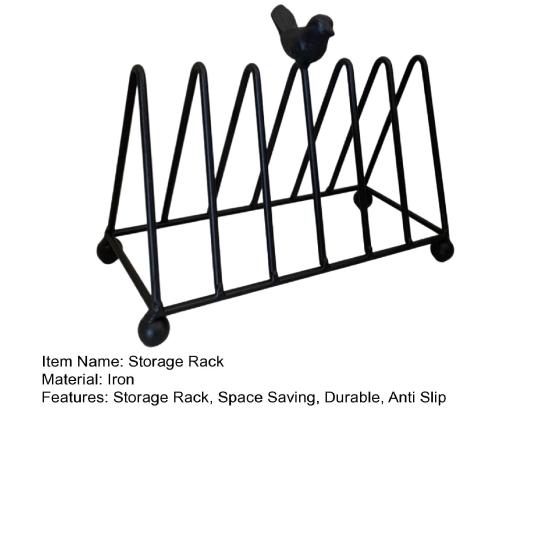 Plate Storage Rack, Durable Iron Dish Display Stand, Anti-Slip Certificates Cookbooks Organizer, for Plates Cutting Boards Tiles Plaques Trays