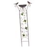 Elegant Metal Bird Bath and Plant Trellis Set for Outdoor Garden Decor