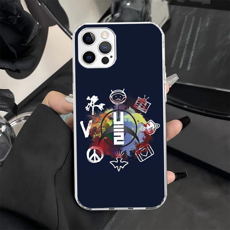 Custodia per Telefono Rock Band U-U2 per iPhone 13 12 Mini 11 Pro X XS Max XR 7 Plus 8 SE 6 6S 5 5S Cover in Silicone Morbido Fundas