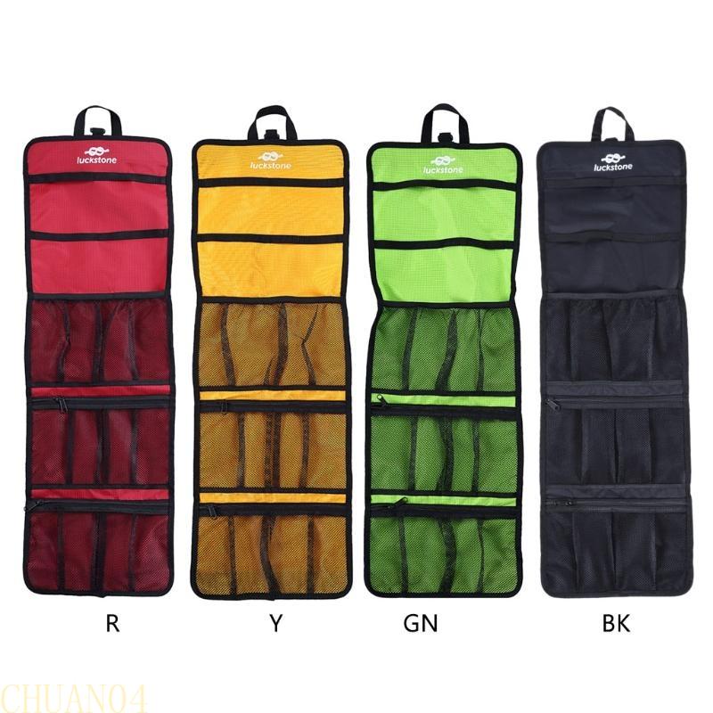 A1A2 Foldable Rock Climbing Storage Bag Durable Carabiner Hook Partitions Holder Hiking Gear