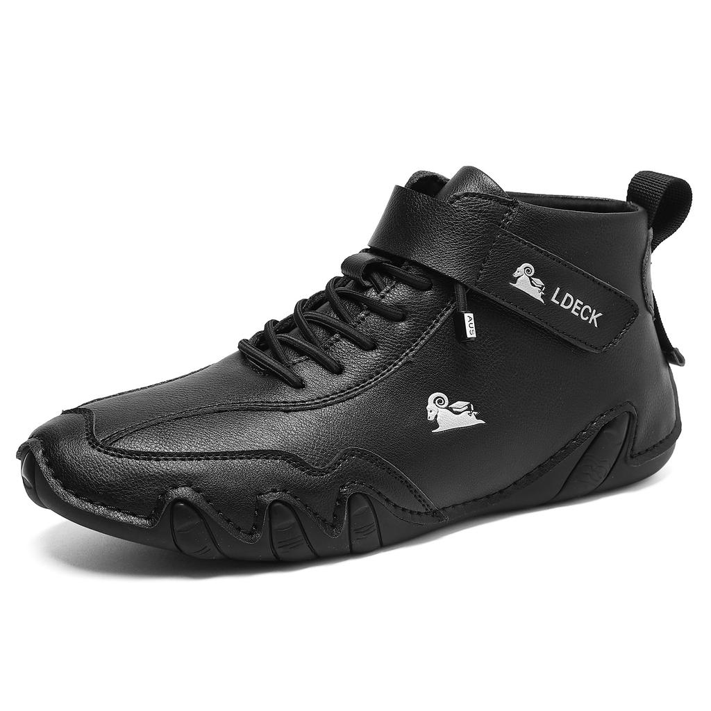 Men Casual Boots Leather Men Shoes Luxury Brand High Quality Ankle Boots Waterproof Winter Sport Shoes for Men Motorcycle Boots