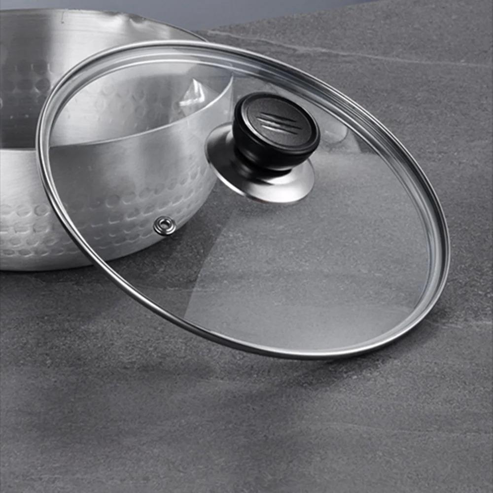 Universal Pot Cover Tempered Glass Pot Lid Durable Wok Pan Lid  Kitchen Accessories