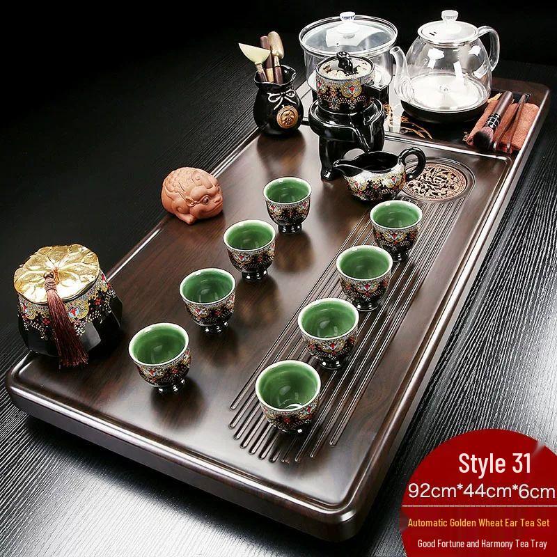 Automatic Solid Wood Tea Tray