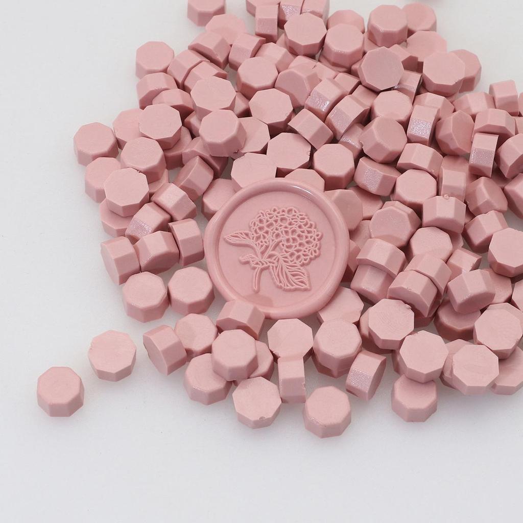148 Pearlescent Octagonal Sealing Wax Beads - Mixable Colors, 500g Package