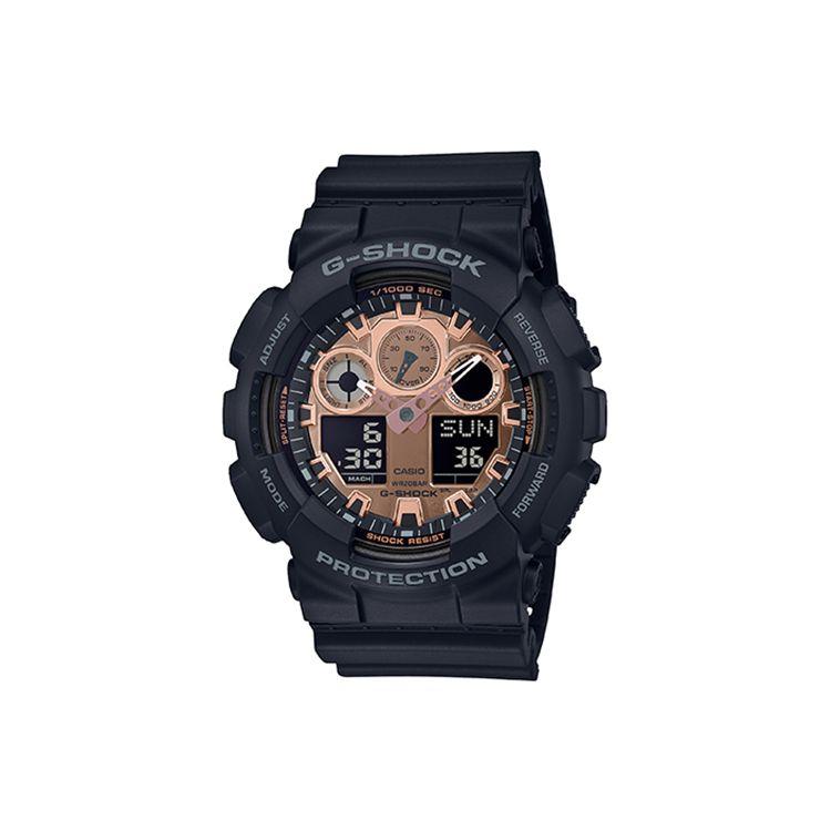 Casio Men's Gold G-Shock Youth Series Street Sports Waterproof Fashion Watch Quartz Movet Resin Strap Watches Ga-100Mmc-1A