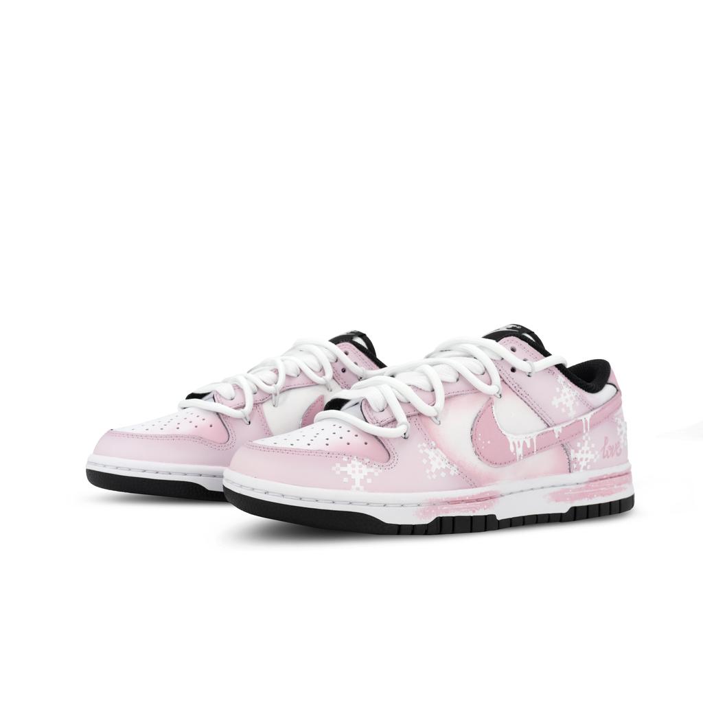 Nike Dunk Gorilla Mischief XJDD Icy Snow Love Low top Skateboard Shoes Unisex White Pink HF5441-100(team1369-)
