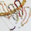 European & American Bohemian Colored Gravel Natural Stone Necklace for Women - Summer Jewelry
