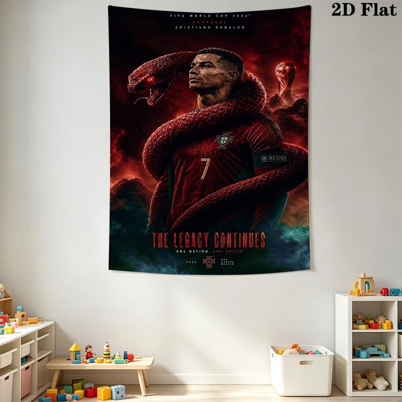 Ronaldo'S Pride Portugal'S Soccer Legend Bedding 1 Duvet Cover 2 Pillowcase Without Core Soft And Comfortable Christmas Birthday Gift