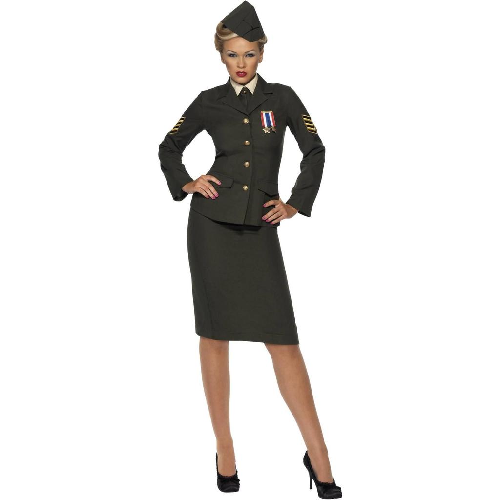Smiffys Womens/Ladies Wartime Officer Costume