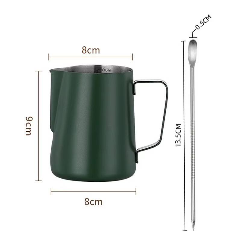 Pichet à mousse de lait Acier Barista Cafetière Mousseur Pichet Espresso Vapeur Mousseur Tasse à Latte Pichet à lait Accessoires à café