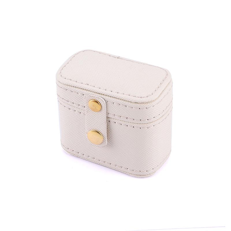 Jewelry box - portable travel minimalist mini jewelry organizer for earrings, studs, and rings