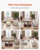 Modular Sectional Sofa, Modern 5-Seater Modular Sofa with Hidden Storage, Cloud Sectional Couch with High Rebound Sponge, Solid Wood Frame Upholstered