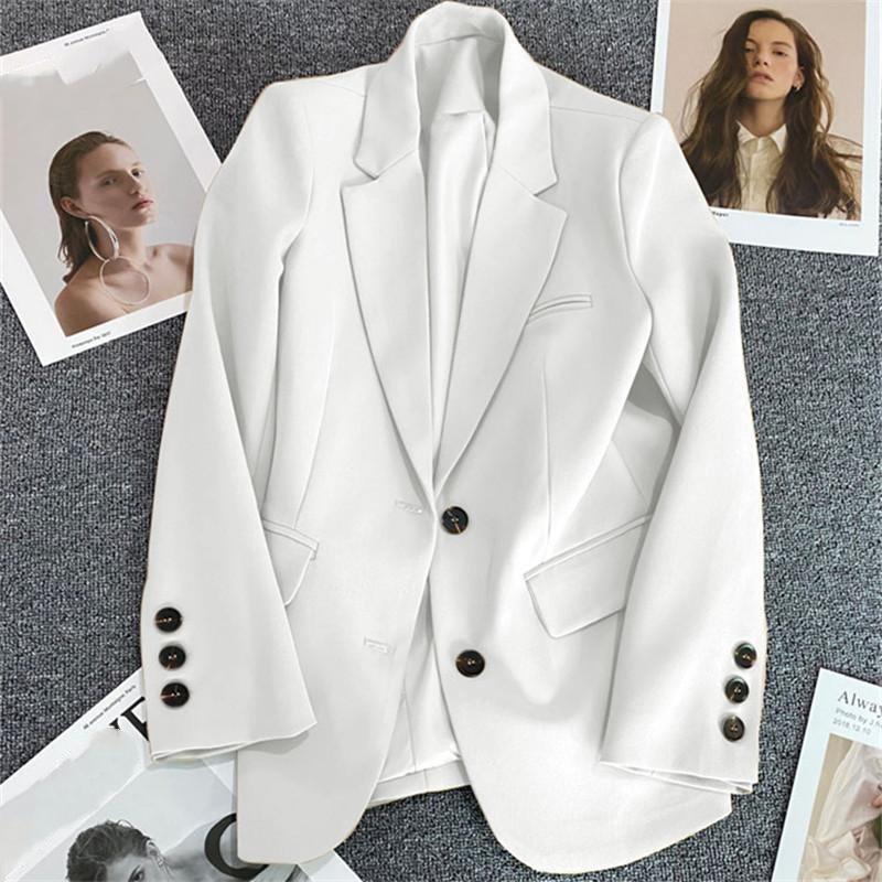 Four Seasons Women's Khaki Suit Jacket Spring Autumn CollectionElegant High-End Street Style for The Leisure Season