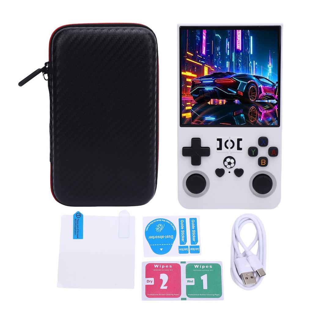 Handheld Game Console Built In 18000 Games 4in 720x720 Screen 4000mAh Portable Pocket Game Console White