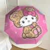 Kitty Leopard Print Umbrella: A Cute and Functional Companion for Outdoor Adventures, Perfect as a Gift 181
