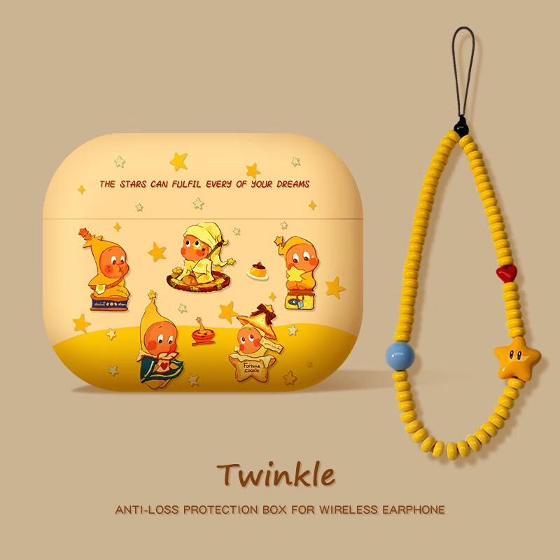 Fumaide Star Pattern AirPods Pro 2 Case with Lanyard