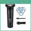 New Electric Shaver Three Blades Shaving Multi-function Shaver Shaver Water Washable Rechargeable Led Display Floating Cutter Head Black