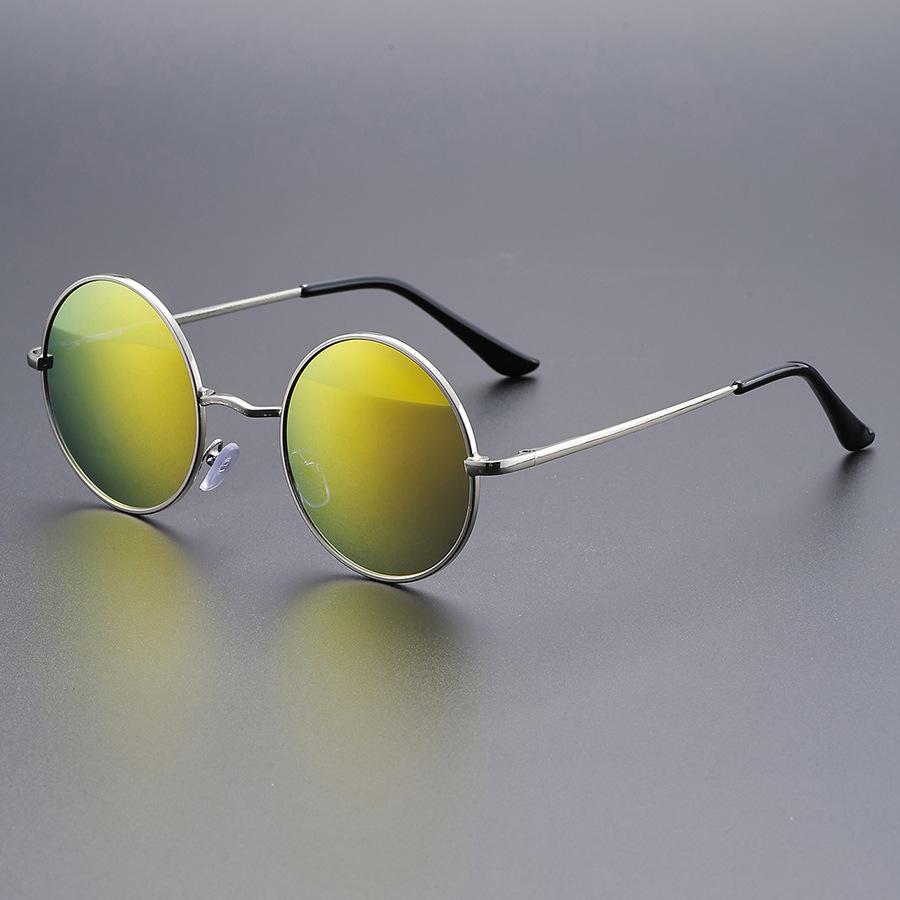Round Punk Sunglasses Men Vintage Multi-color Metal Sun Glasses Trendy Classic Luxury Brand Designer Shades Eyewear