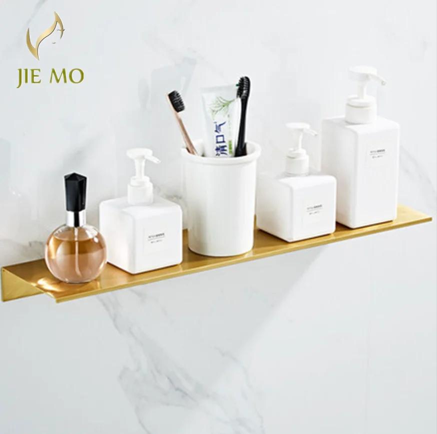 Brushed gold bathroom shelf bathroom rack wall hanging cosmetics storage rack toiletries shelf
