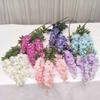 Purple Wisteria Artificial Hanging Flowers For Wedding Decor With Multicolor Options