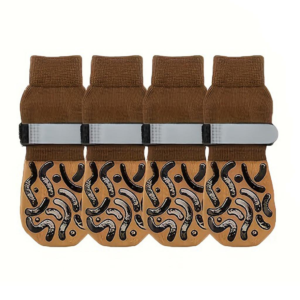 4pcs Novelty Holidays Warm Socks Puppies Stockings Festives Canine Footwear for Small Breeds And Cats
