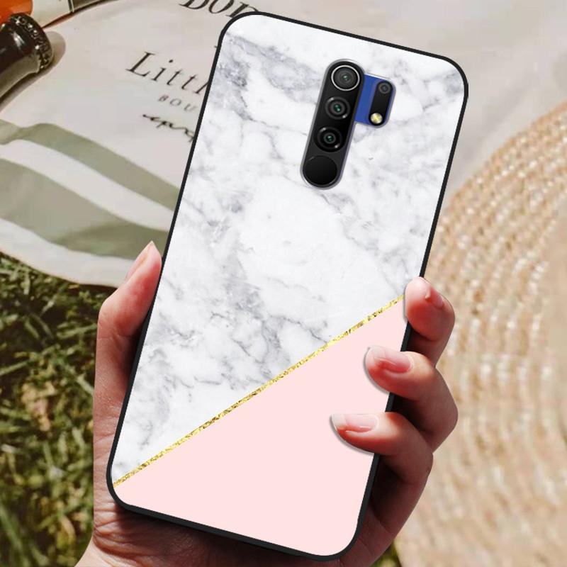 Für Xiaomi Redmi 9 Hülle Katze Blume Wolf Cover Silikonhülle Für Redmi 9 redmi9 Cover Bumper 6.53" Stoßfeste Handy Coque Hülle