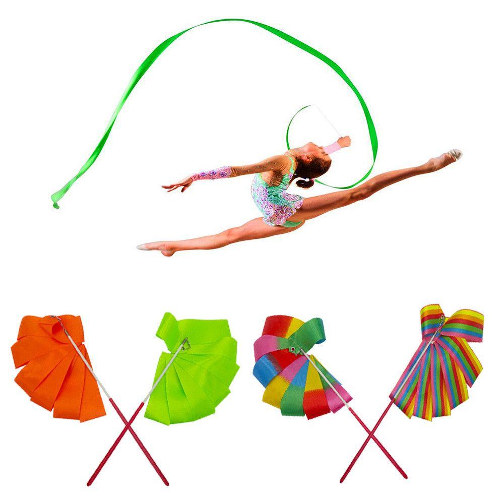 Kind Gymnastiek Ballet Kunst Draaiende Stok Attributen Dansstok 4M Gymnastiek Lintjes Ballet Streamer