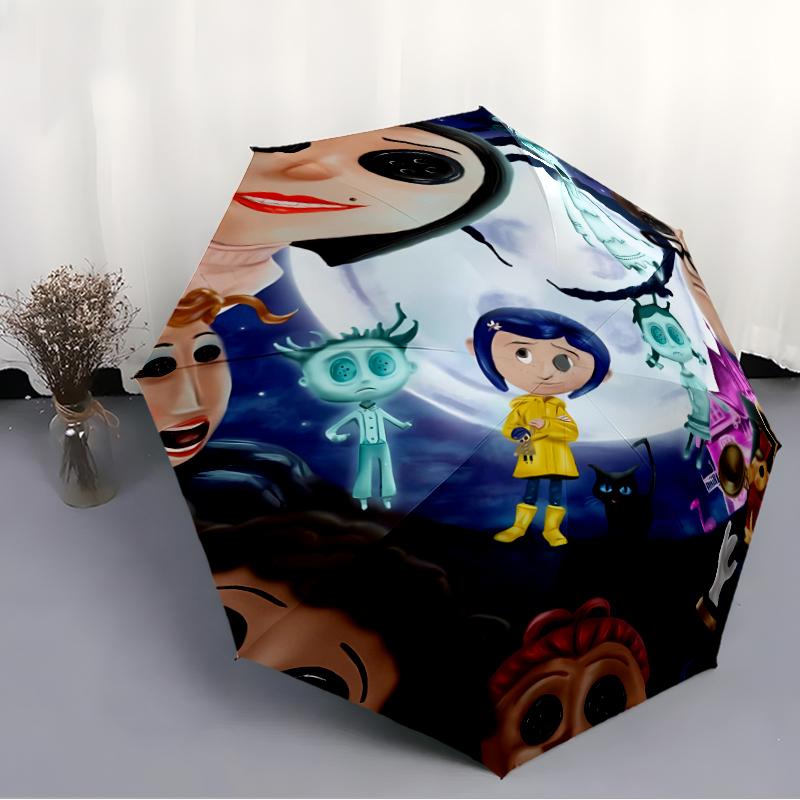 1pc Coraline (2) Umbrella, Sun Protection, And UV Shielding. It Has Eight Sturdy Ribs for Outdoor Use And Perfect Gift