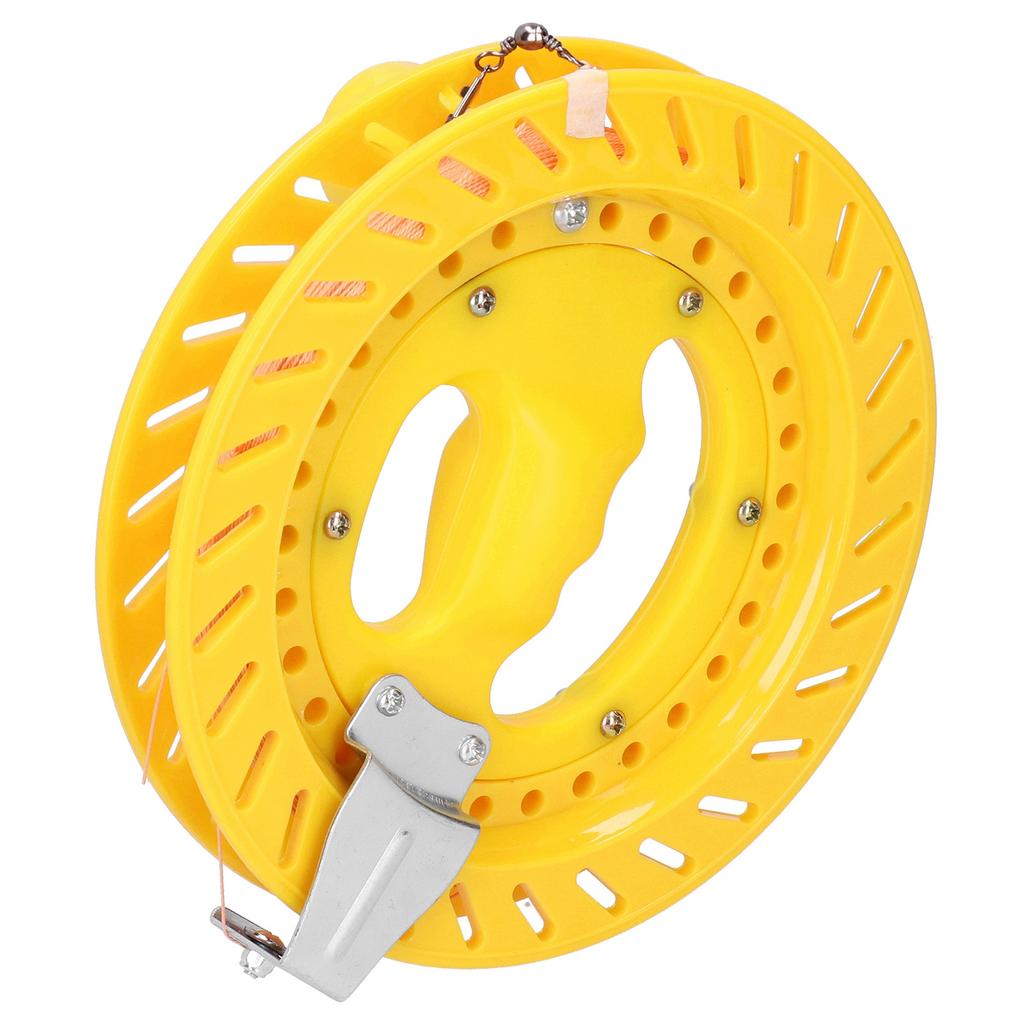ABS Outdoor Kite Line String Winder Grip Wheel Flying Tools 20cm Wheel with 200M Line(20cm Yellow Wheel 200m Wire )
