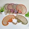Bohemian Decorative Handmade Fan Colorful Cattail Fan Durable Summer Cooling Fan  Indoor