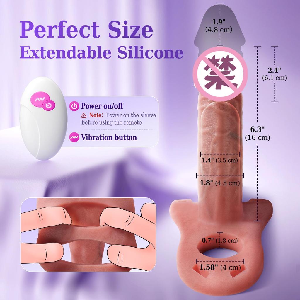 Popular Wearable Penis Sleeve for Enlargement and Delay