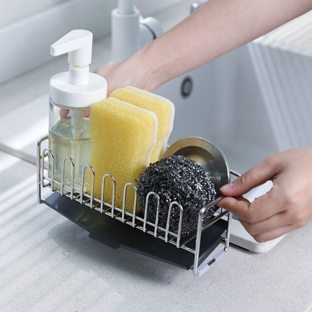 Stainless Steel Kitchen Drain Rack Rust-proof Sink Storage Organizer Dish Drying Rack Washbasin