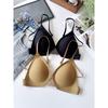French Sexy Triangle Cup Tube Top Underwear Spring and Summer Light and Breathable Small Breasts Gather Bra Without Steel Ring Invisible