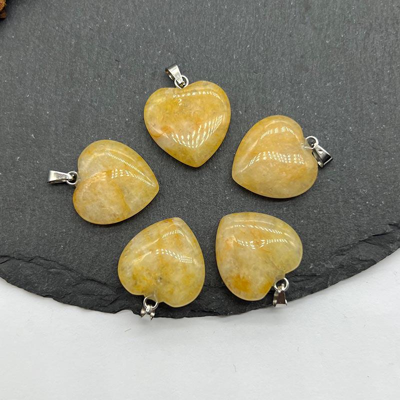 

Кулон в форме сердца 20 мм из натурального кристалла-самоцвета для DIY ожерелья