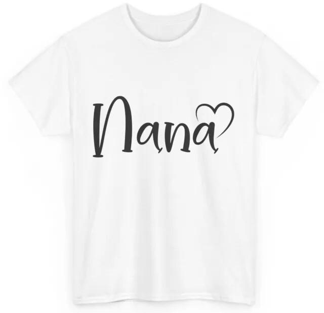 Nana With Heart Shirt Grandma Mother#039;s Day Tshirt Grandmother Cute Shirt Unisex T-Shirt XL